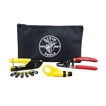 Klein Tools Coax Cable Installation Kit with Zipper Pouch VDV026-211