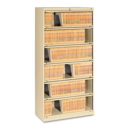 Tennsco 36" W 6 Drawer Lateral File Cabinet, Champagne/Putty, Letter/Legal FS361LPY