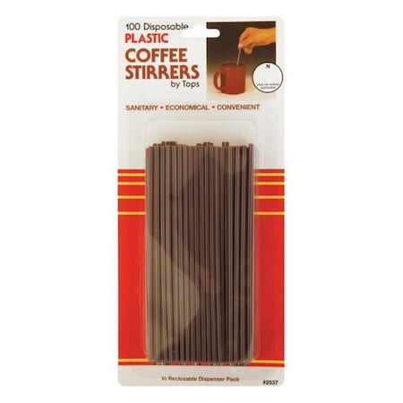 Tops 55721 Disposable Coffee Stirrers Card, 12PK 6098883