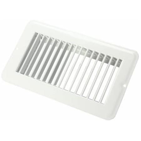 Powerhouse 4 x 8 in. Floor Registers Undampered Metal - White PO3553234