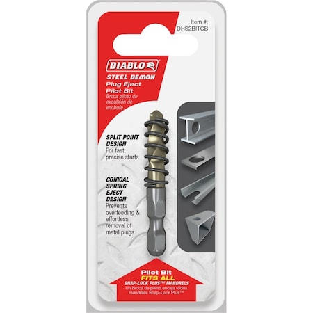 Diablo Steel Demon Carbide Teeth Hole Cutter Plug Eject Pilot Drill Bit DHS2BITCB
