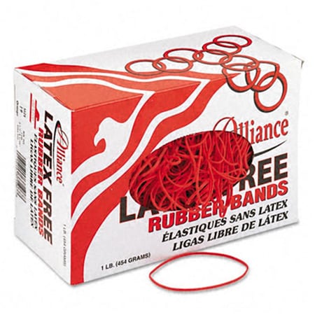 Alliance LatexFree Orange Rubber Bands Size 19 3.5 x .06 1750Box, 1750PK ALL-37196