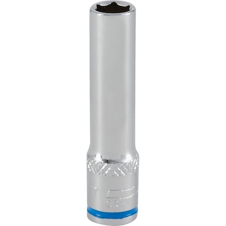 Channellock 1/4'' Drive 7 mm 6-Point Deep Metric Socket 350834