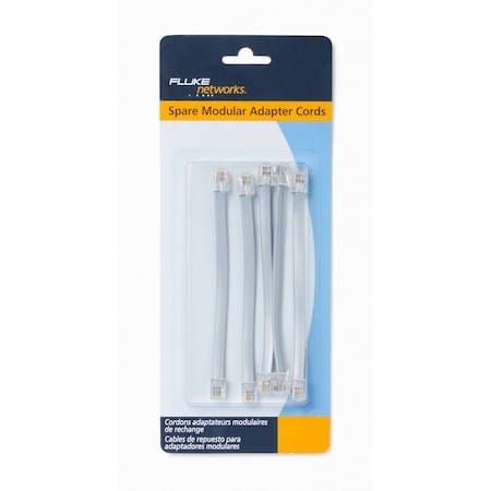 Fluke Networks Spare Modular Adapter 4/6Wire Cords, PK5 10200000