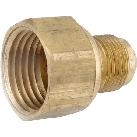 Anderson Metals Pipe Coupler, 3/8 in, Flare x FIP, Brass 54806-0606