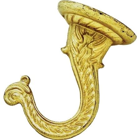 Landscapers Select Ceiling Hook, 2-3/16 in H, Zinc, Brass, Ceiling Mount Mounting GB0083L