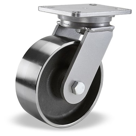 Hamilton Plate Caster, Swivel, Forged Steel, 8 in., 4000 lb, A S-CH-83FSB