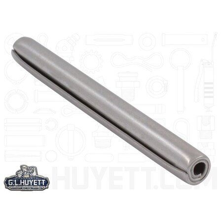 Huyett Coiled Spring Pin, Heavy Duty, Nickel Plated 302/304 Stainless Steel, 0.312 in Dia x 3.000 in Length SPC3P-312-3000H