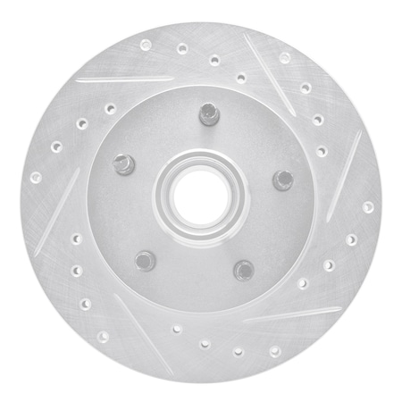 Dynamic Friction Co DFC Brake Rotor - Drilled and Slotted - Silver 631-54139R