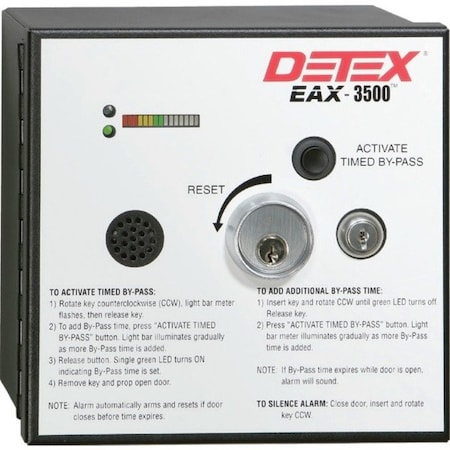 Detex Hardwired Single Gang Mount Alarm, Door Propped Alarm, Beige EAX-3500SK