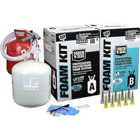 Touch 'N Seal Insulating Spray Foam Sealant Kit, Gun Application Method Dual Cartridge, Cream, 2:1 Expansion Ratio 7565002600