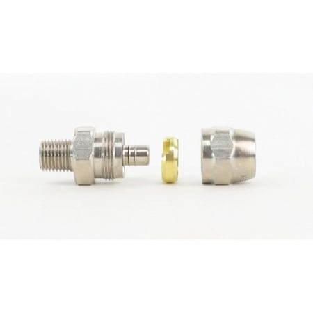 Devilbiss P-HC-4599 Reusable Straight Hose Connector, 1/4 in MNPS 240037