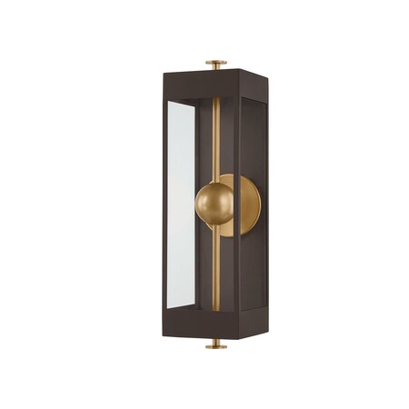 Troy Lighting 1 Light Gladden Wall Sconce Texture Black/Patina Brass B5720-TBK/PBR