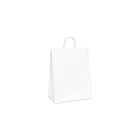 Bubblefast 250-13 x 7 x 17'' White Paper Shopping Bags, 250PK BFBGS106W