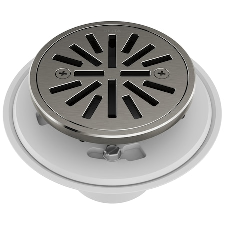 Delta 4 in Tile-In Round Shower Drain In Black Stainless DT061411-KS