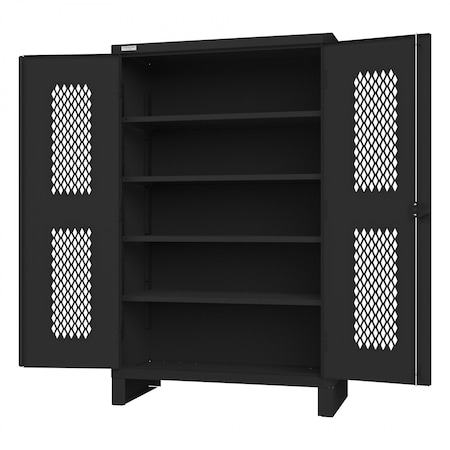 Durham Mfg Cabinet, 4 Shelves, Black 3703V-4S-08T