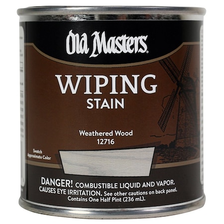 Old Masters 1/2 Pt Weathered Wood Oil-Based Wiping Stain 12716