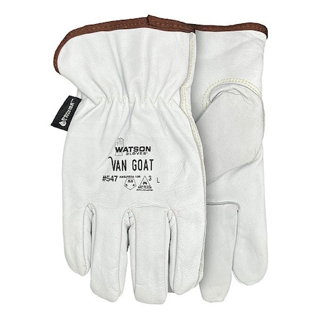 Watson Gloves Leather Gloves, Slip-On Cuff, Inset Thumb, Full Finger, 1 PR 547-XXS