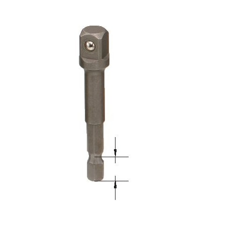 Genius Tools 1/4in Hex Dr. 1/4in Square Dr. Spinner Handle 65mmL for Electric 27206P