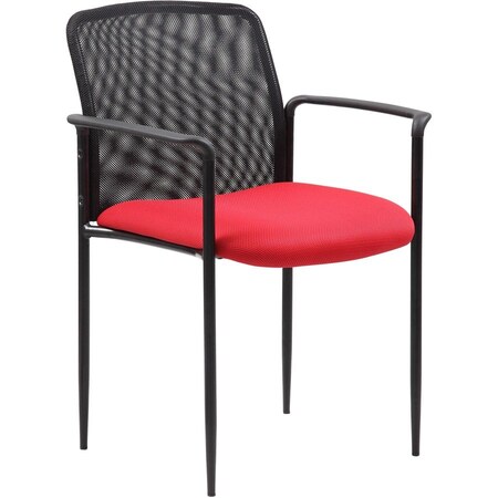 Boss Office Products Boss Stackable Mesh Guest Chair - Red B6909-RD