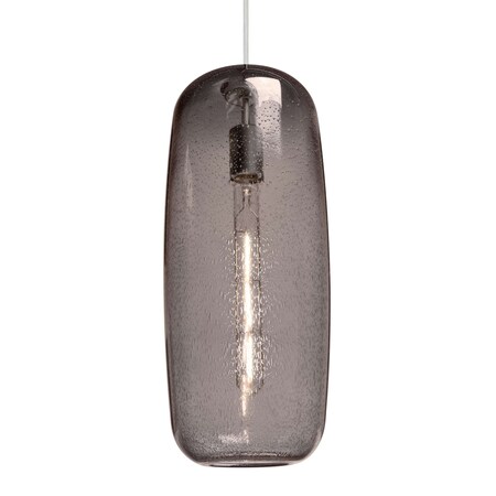 Besa Lighting Besa Pinot 18 Pendant, Smoke Bubble, Satin Nickel Finish, 1x 60W MAX E26 Base 1JT-PINOT18SM-SN