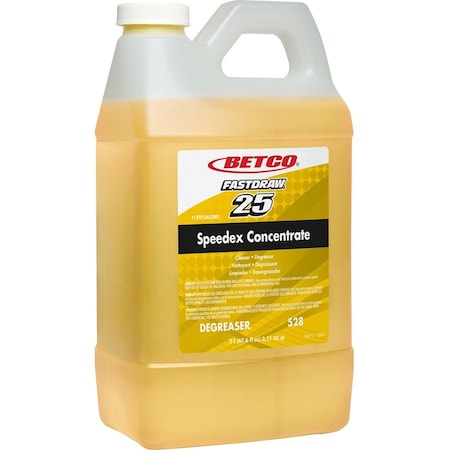 Betco Speedex FastDraw 25 Concentrate Heavy-Duty Degreaser, Lemon Scent, 67.6 oz Bottle, 4PK 5284700
