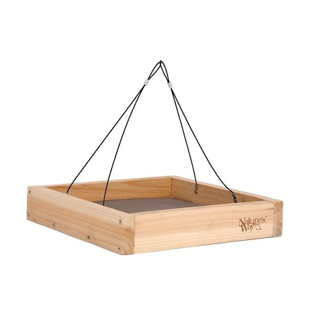 Natures Way Platform Feeder, Hanging, Mixed, Peanuts, Sunflower, Cedar, 2-1/4 in H CWF3