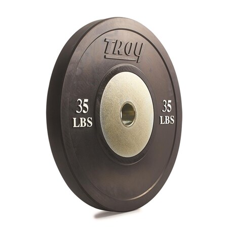 Troy Barbell 35 lbs Troy Competition Bumper Plate, Black BCO-035SBPL