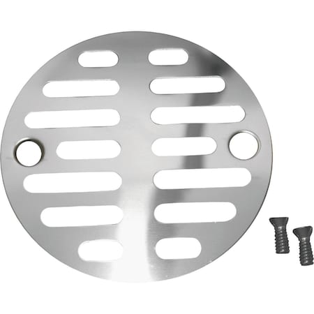 Westlake Pipe & Fittings 3-1/2'' Chrome Plated Grill Shower Drain Strainer 03-1247