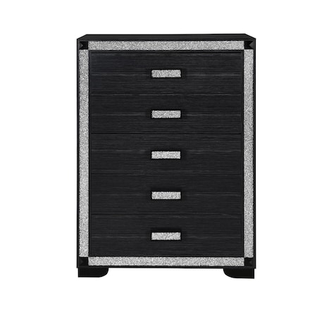 Global Furniture Usa Contemporary Glam Soleil Charcoal Chest SOLEIL-CHARCOAL-CH