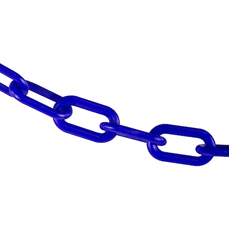 Mr. Chain 2" x 25' Traffic Blue Plastic Safety Chain 50026-25