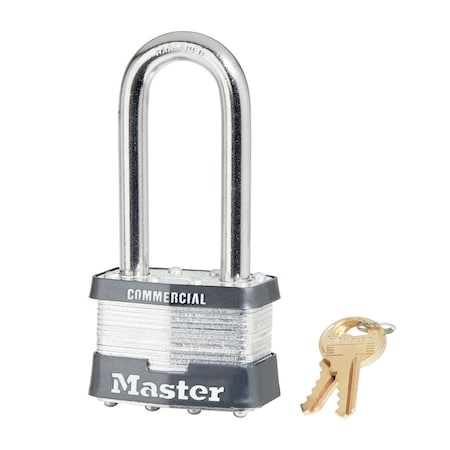 Master Lock REKEYABLE SAFETY PADLOCK WITH 2 .5 SHACKLE, ALIKE KEY, LAMINATED STEEL BODY 25KALJ