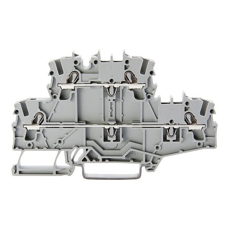 Wago Terminal Block, 3.64" L, 800V, Gray 2002-2701