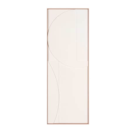 Homeroots White Minimalist Geo Brown Shadowbox Wall Art 653969