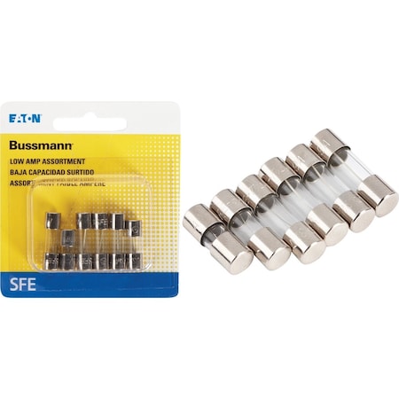 Eaton Bussmann SFE Glass Tube Fuse Assortment, 6PK BP/SFE-AL6-RP