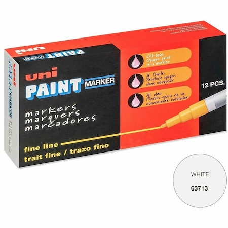 Uni-Ball UniPaint PX21 OilBased Fine Point Marker, White UBC63713