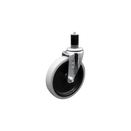 Service Caster 5 Inch Thermoplastic Rubber Wheel 1-3/5 Inch Expanding Stem Caster SCC SCC-EX05S510-TPRS-134