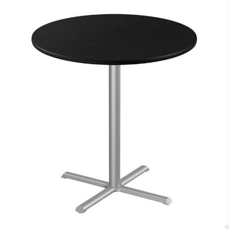 Correll Round Cafe Table, 36 in W, 36 in L, 42 in H, Particleboard Top, Black Granite SXB36R-07-98-09