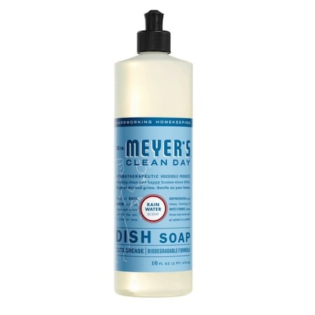 Method Mrs. Meyer's Clean Day Dish Soap Refill, 16 fl-oz Bottle, Liquid, Rain Water, Colorless 11926