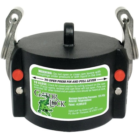 Green Leaf Cam Lever Coupling, 2 in, Male, Polypropylene, For: Male Adapter GLP 200 CAP