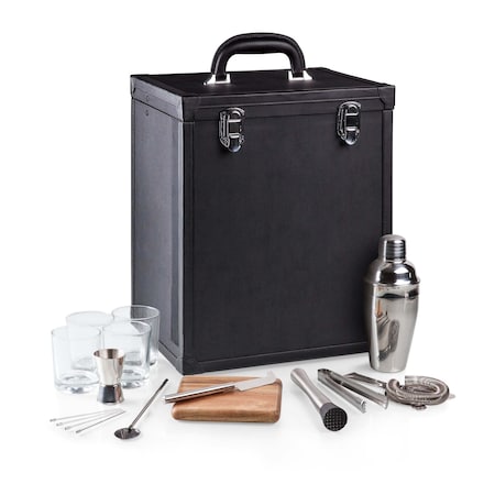 Picnic Time Family Of Brands Hamilton Portable Cocktail Bar, Black 669-48-179-000-0