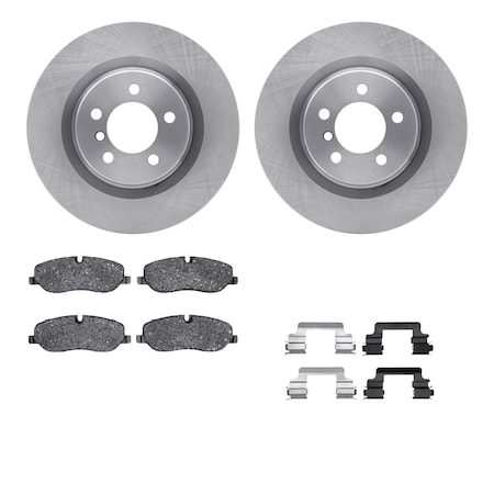 Dynamic Friction Co DFC Rotors with EURO 5000 Ceramic Brake Pads includes Hardware 6612-11059