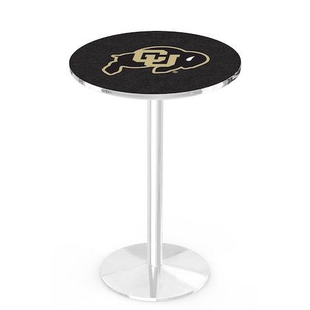 Holland Bar Stool Co 42" Chrome Colorado Pub Table, 36" dia. Top L214C4236ColoUn