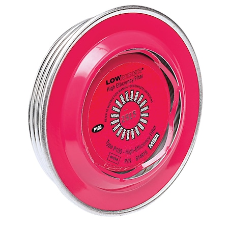 Msa Safety Cartridge, Comfo L-Profile, Chemical and Combination Cartridge, Magenta, Threaded, P100, 10/Pkg 815177