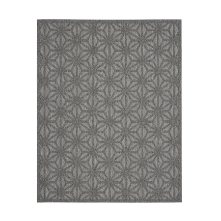 Homeroots 8' X 10' Dark Gray And Light Gray Geometric Indoor Outdoor Area Rug 550847