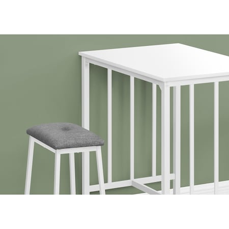 Monarch Specialties Rectangle Counter Height Dining Table Set, 36 in W, 35.5 in L, 23.75 in H, 3 I 1147