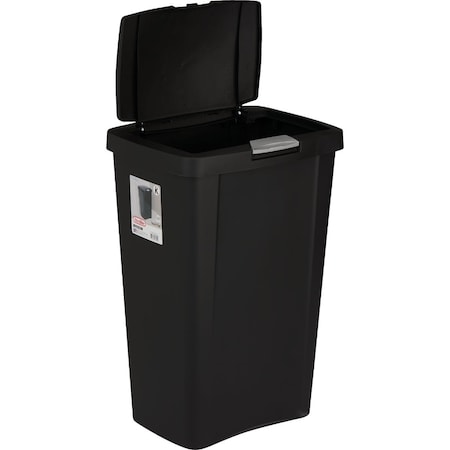 Sterilite 13 Gal. Black TouchTop Wastebasket 10459004
