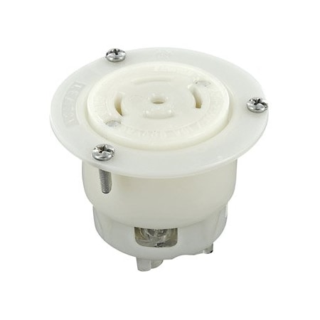 Leviton Industrial Grade Flanged Outlet 20/10 Amp, 250 Volt AC/DC/600 Volt AC 3525-C