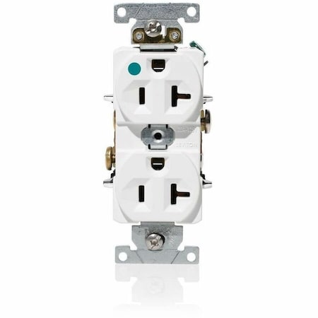 Leviton Plugs&Rcptcls, 20A, 125VAC, Wht, PBT, PK1 C8300-W