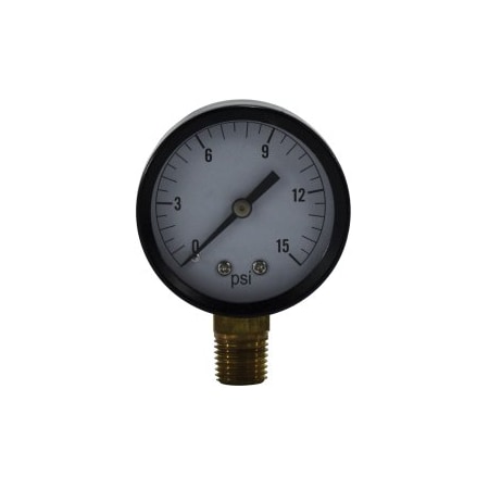Ironwerks 2 in 0-60 PSI 1/4 in Lower Mount Dry Gauge 80003